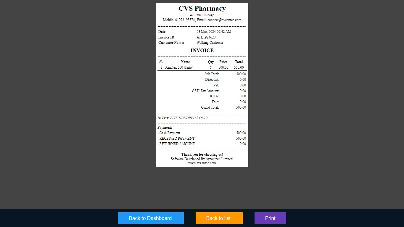 Apex Logic Pharmacy Software interface showing inventory management